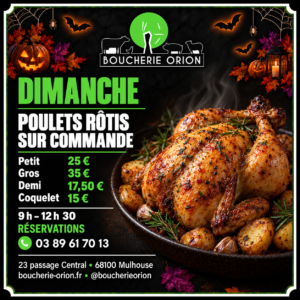 Poulets rôtis sur commande